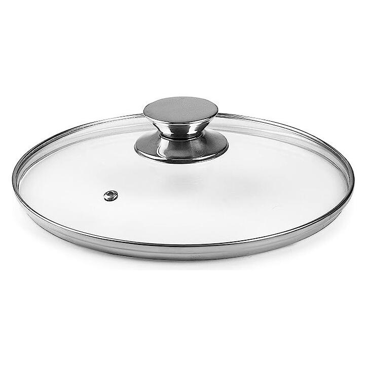 Ibili Glassdeckel Edelstahlknopf 24 cm Hitzebeständiger Glasdeckel (24 cm, Glas, Metall) (49756181)