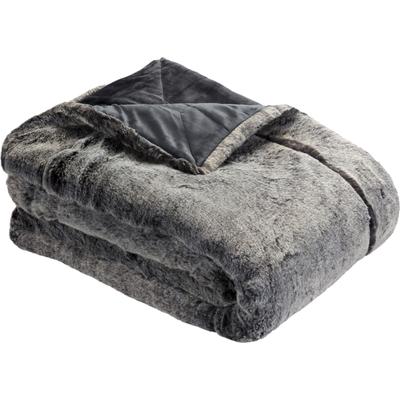 Wohndecke BUGATTI "Zwolle", grau, B:150cm L:200cm, Kunstfell, Wohndecken, Wohndecke, hochwertige schwere Qualität, Kuscheldecke
