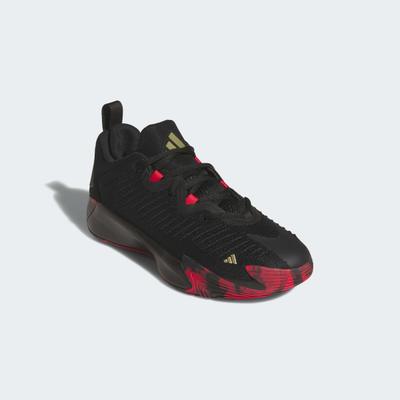 Basketballschuh ADIDAS PERFORMANCE "ADIDAS INITIATION", Herren, Gr. 44, core schwarz, gold metallic, pure ruby, Textil, Schuhe