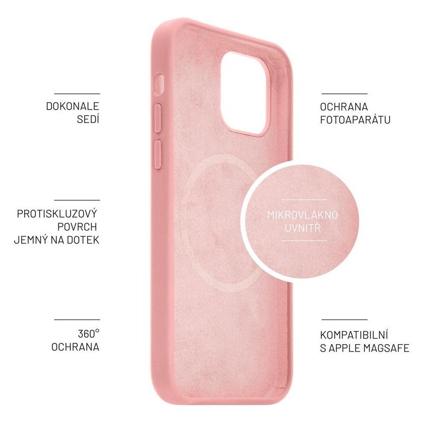 Fixed MagFlow Backcover mit Magsafe-Unterstützung für Apple iPhone 12 Pro Max rosa (Apple iPhone 12 Pro Max) (FIXFLM-560-PI)