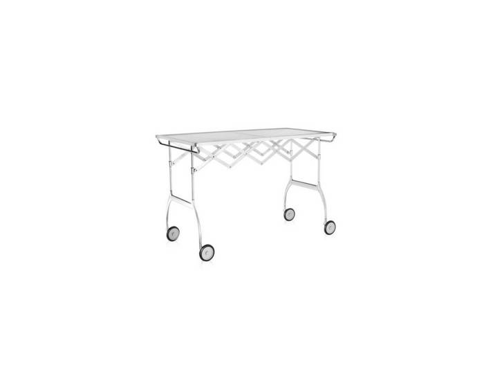 Kartell Servier- und Falttisch Battista grau, Designer Antonio Citterio, 100/20x69x54 cm