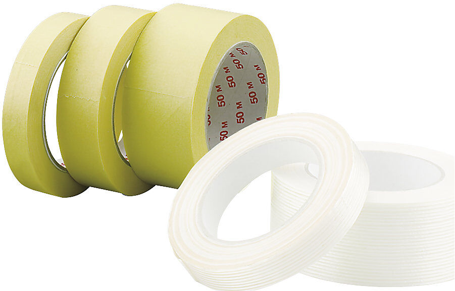 kaiserkraft Kreppband, für Handabroller, VE 48 Rollen, braun, Bandbreite 19 mm