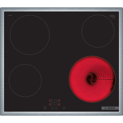 BOSCH Elektro-Kochfeld "PKE645BA2E", schwarz, B:58,3cm H:4,8cm T:51,3cm, Kochfelder, Touch Select - Funktion für Bedienung per Fingerdruck