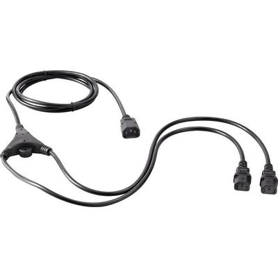 Sygonix SY-5042698 Kaltgeräte Y-Kabel Schwarz 2.35m