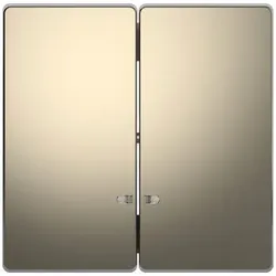 Merten Doppelwippe mit Kontrollfenster, System Design, Nickelmetallic