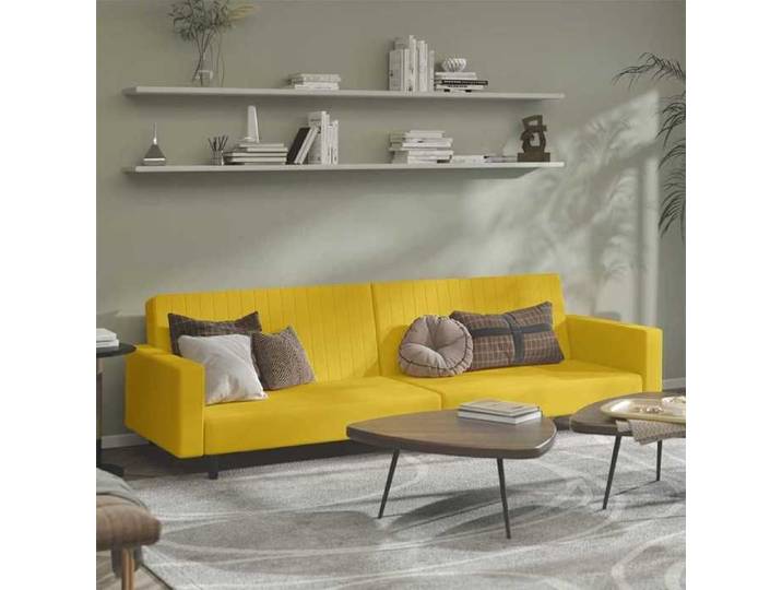 Sofa intérieure moderne Canapé-lit 2 places jaune velours(2263）