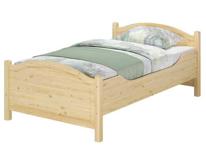 Überlanges Senioren-Einzelbett Breit 120 x 220 cm Extra Hoch Kiefer