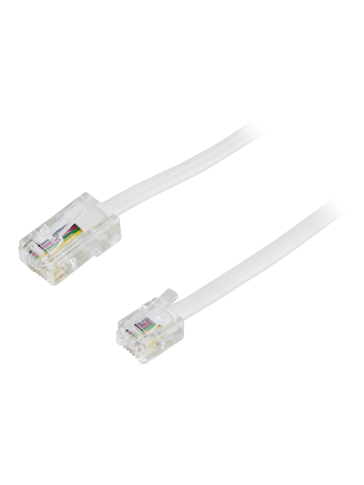 Deltaco phone cable - 5 m - white - Weiß - 5m