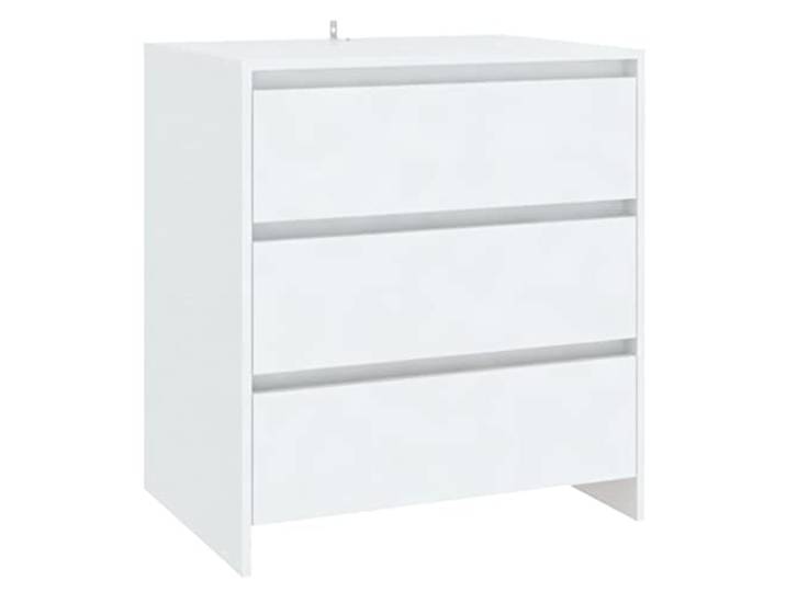 Fisinber Sideboard Weiß 70x41x75 cm Kommode 3 Schubladen Holzwerkstoff Kompakter Beistellschrank für Wohnzimmer und Flur mit reichlich Stauraum sowie robuster Oberplatte für Dekoration.