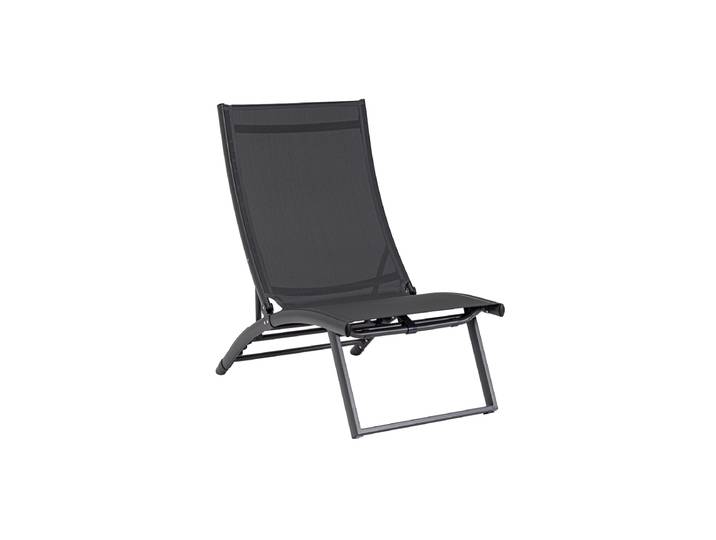 Hochwertige Outdoor Relaxliege Taylor im 2er-Set Schwarz Bizzotto