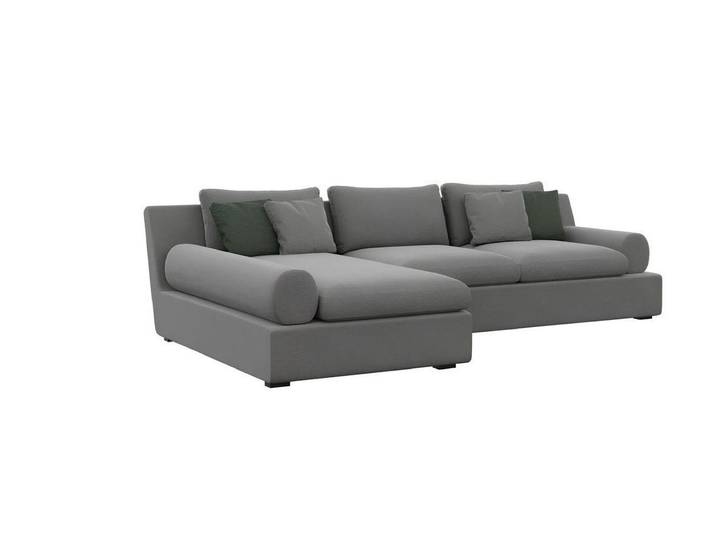 Xlmoebel Ecksofa XLMOEBEL Ecksofa in Grau mit weichem Polsterstoff, Ecksofa 1 Teile, Made in Europa