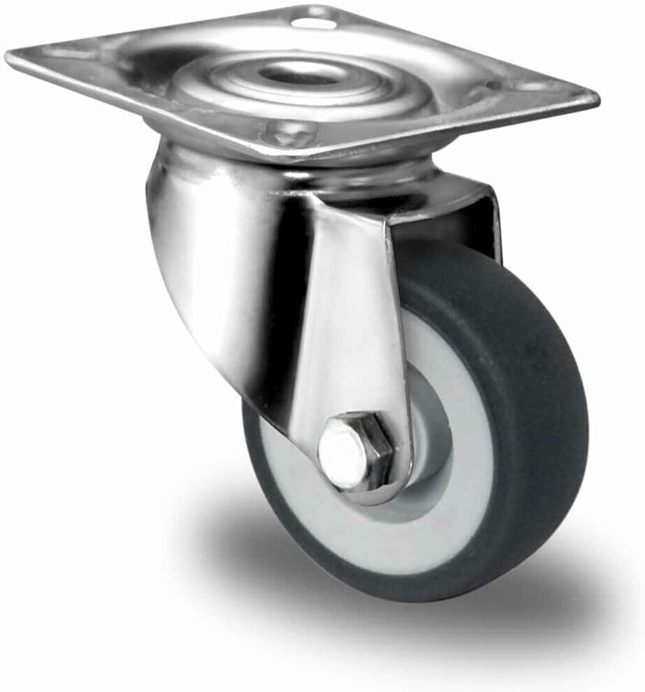 CASCOO Lenkrolle ø 50 mm Serie P2T2 Gleitlager Edelstahl (SAPAQS0050P2T2L0N)