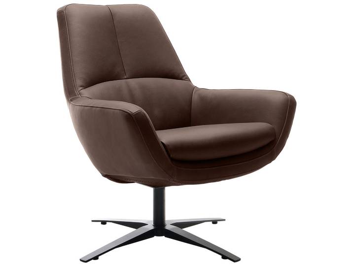 Trendmanufaktur Sessel BE Organic, Braun, Metall, Echtleder, Anilinleder, 81x92x83 cm, Made in EU, Lederauswahl, Stoffauswahl, Wohnzimmer, Sessel, Sonstige Sessel