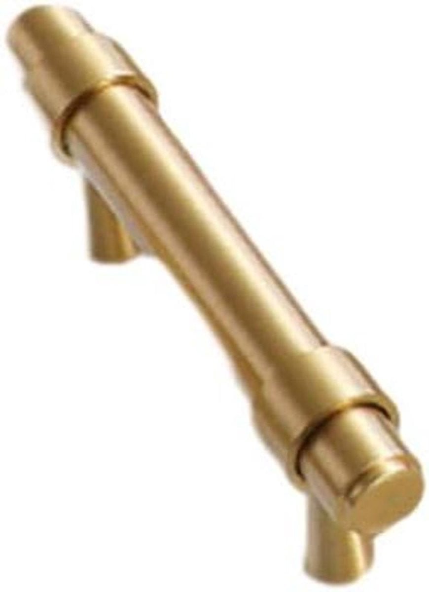 Massieve koperen meubelgrepen in goud met 94mm gatafstand