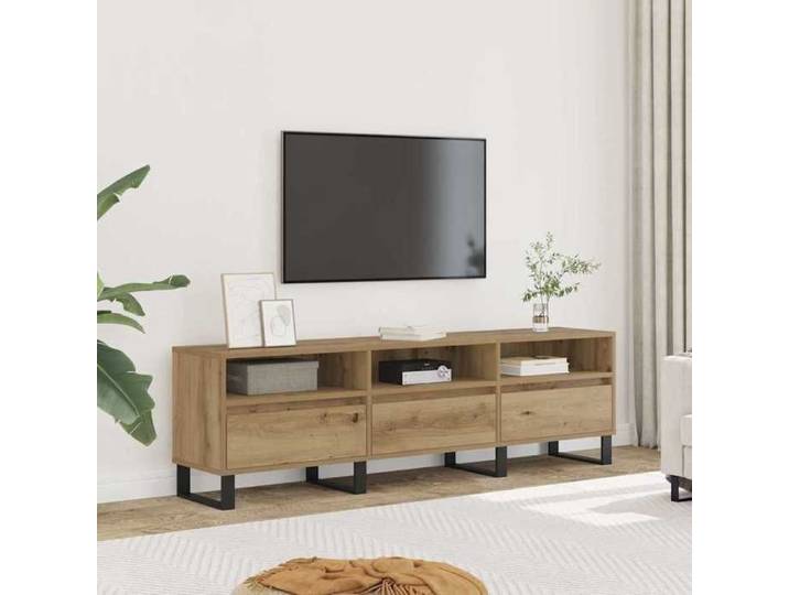 En Promotion Meuble TV CHIC - CLOUD - Meuble Télé Bas - CABINET/BANC TV - chêne artisanal 150x30x44 5 cm - Bois d'ingénierie 894185
