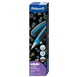 Füllhalter Style P57, Feder M, Neonblau