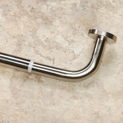 Versailles Home Fashions "Block Out II Wraparound Curtain Rod, 28"" to 48"", Brushed Nickel"