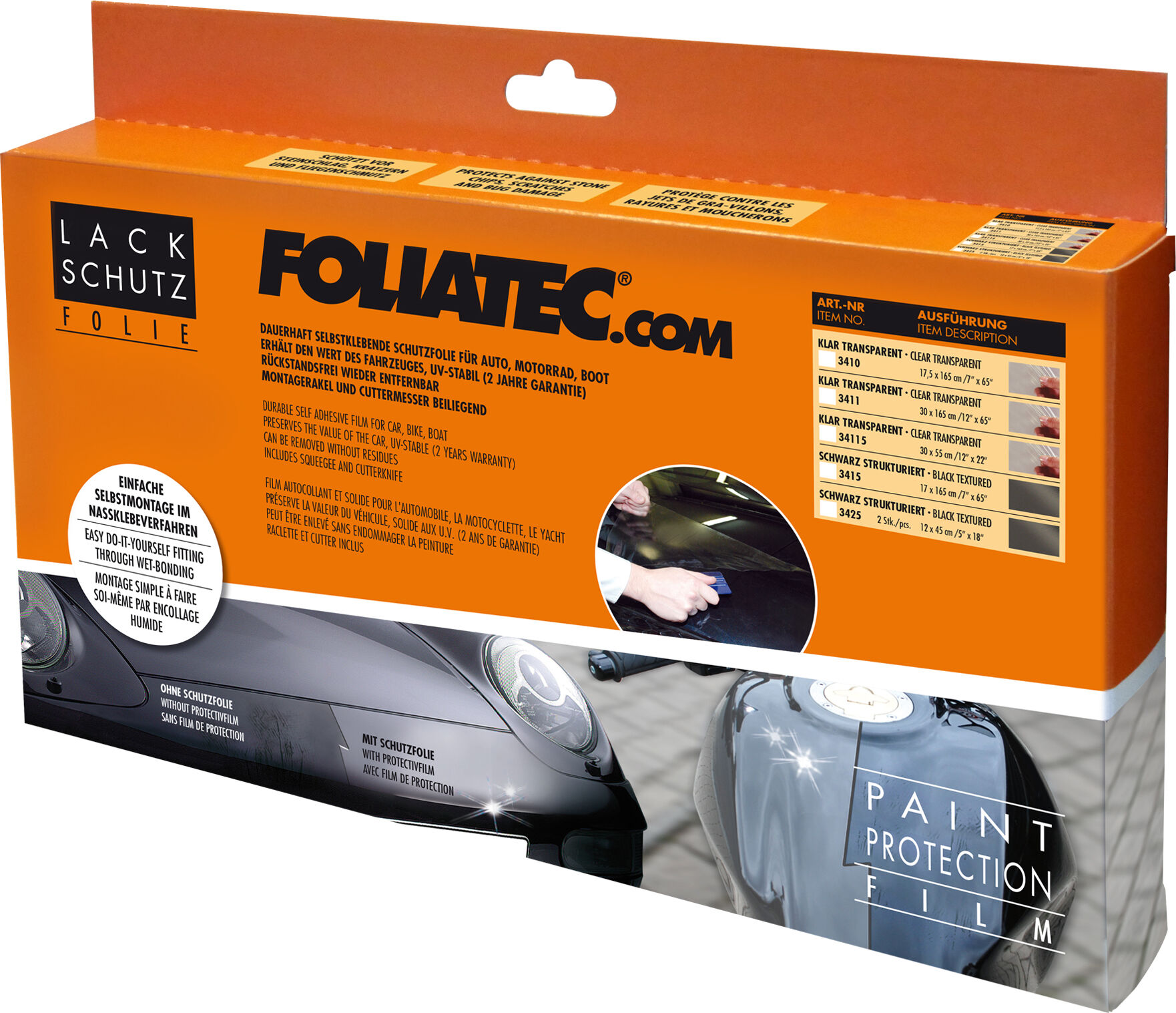 Foliatec Schutzfolie Lack Einstiegsbereich, Schwarz 3425