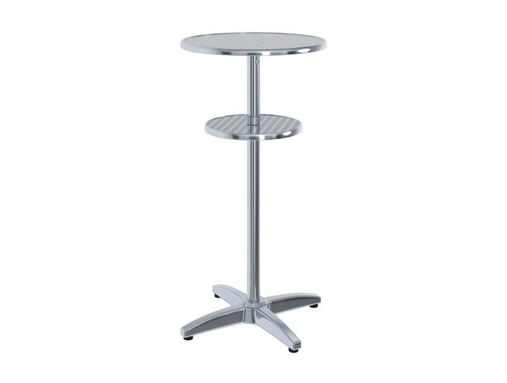 Guéridon Lorraine - Plateau Inox / Piètement Aluminium