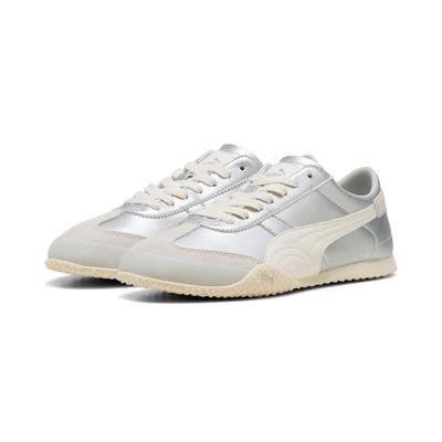 Sneaker PUMA "BELLA UT LEA", Damen, Gr. 40, silber (puma silber, frosted ivory), Synthetik, mehrfarbig, Schuhe Sneaker, für sportliche Aktivitäten und Streetwear, mit Textil-Innenmaterial