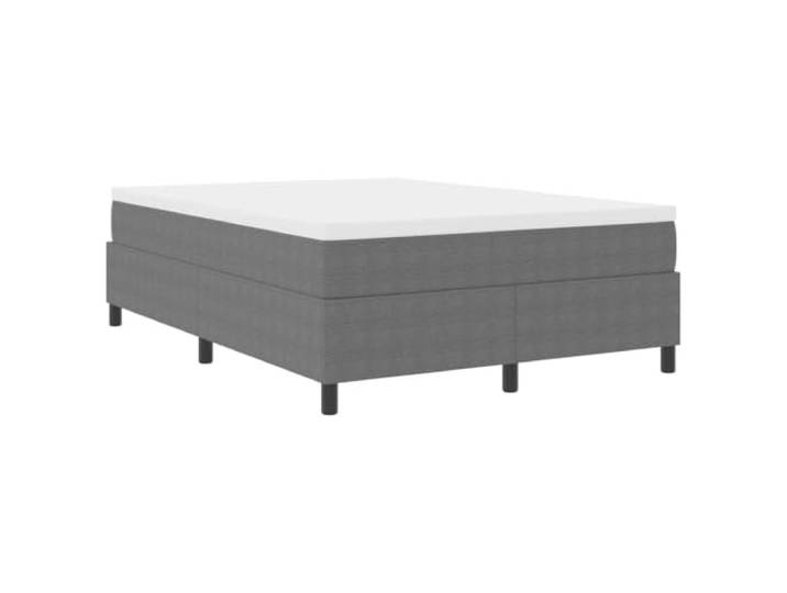 PUGYNBK Boxspringbett, Cordgrau, 140 x 200 cm Rechteckiger Sockel, Holzrahmen, Kunststoffbeine, Taschenfederkernmatratze, mittlere Festigkeit