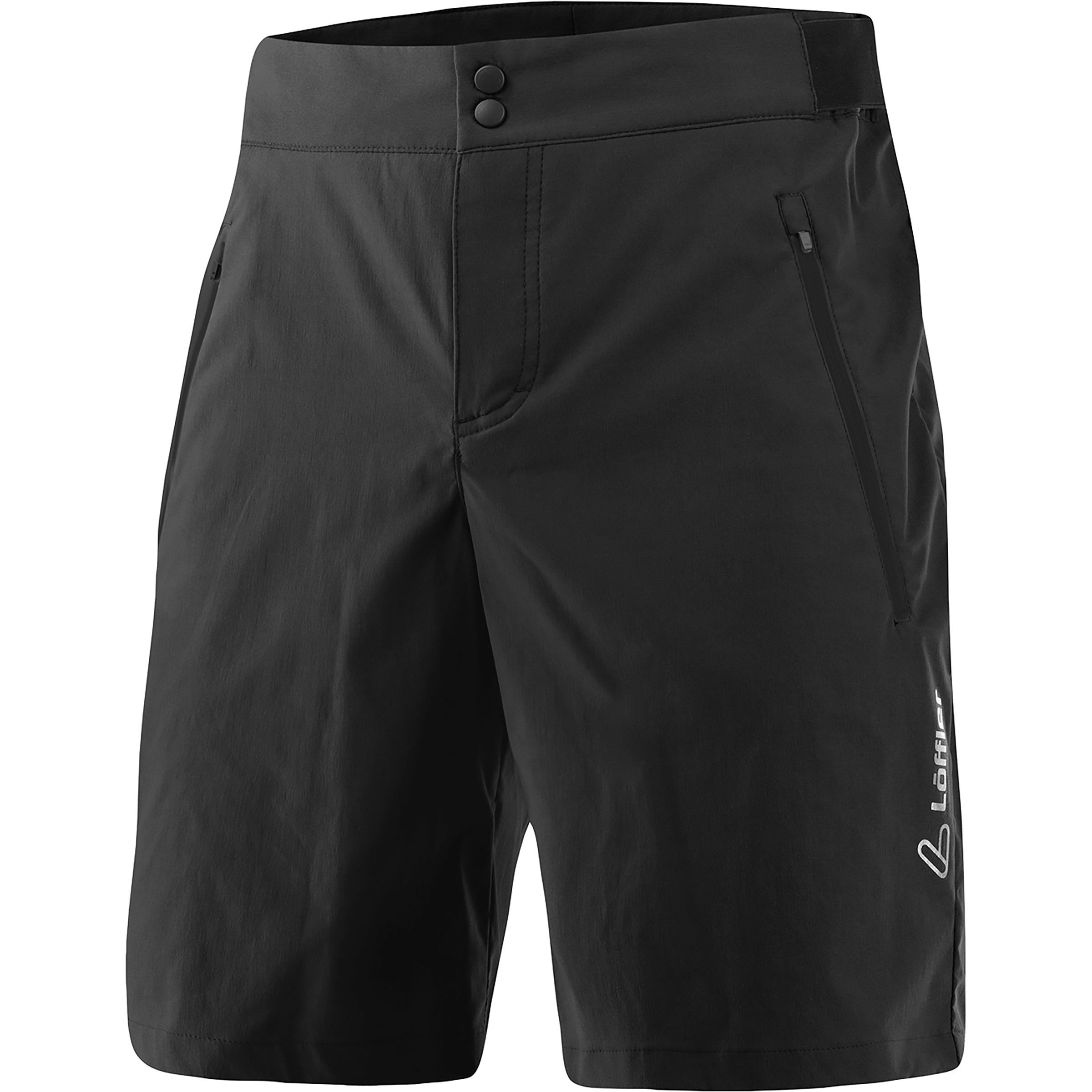 Löffler Comfort-E CSL Radhose kurz Herren Fahrradhose schwarz Größe M Mountainbike | Gravel Wasserabweisend Wasserabweisend