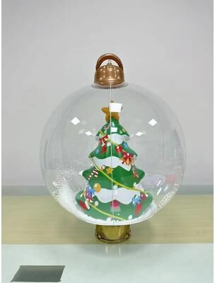 Uplift Treasures 40cm Inflatable Christmas Ball PVC Blow Up Ornament For Outdoor & Indoor Decor j 15.75 In