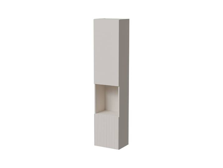 Vitrine en bois beige 40x30x180h cm