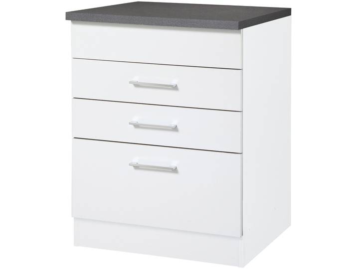 Kochfeldumbauschrank KOCHSTATION KS-Paris , weiss (weiß, weiß), B:60cm H:85cm T:60cm, Schränke, Kochfeldumbauschrank, Breite 60 cm