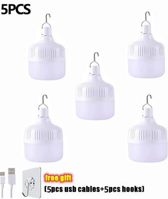 Uplifted Finds Portable Outdoor USB Rechargeable LED Camping Lantern 5 Pcs 180 W
