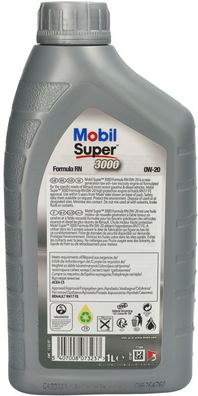Huile moteur MOBIL 157684 M-SUP 0W20 1L