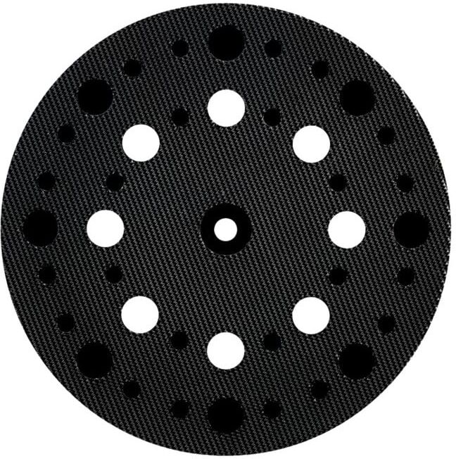 Plateau de ponçage « multi-hole » 125 mm, dureté moyenne, avec fixation auto-agrippante pour SXE 425 TurboTec, SXE 3125 metabo (630261000)