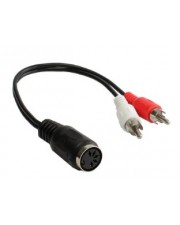Good Connections Audio Adapter 2x Cinch Stecker an 5-pol DIN Buchse 0,2m 0,2 m 5-polig (AD-2CS5B)