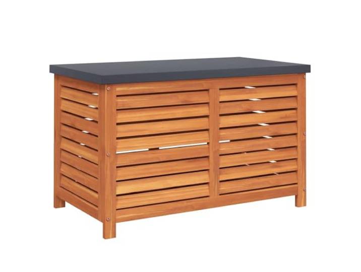 vidaXL Boîte de rangement de jardin 90x48x55 cm bois d'eucalyptus