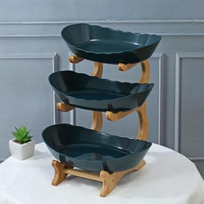 Inspired Finds Modern Multi Layer Fruit And Snack Serving Plate For Home green3tiers