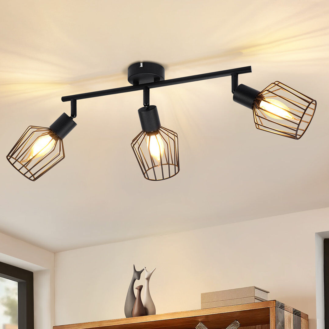 Metro Chatal 3-light Spotlight E14 black swivelling 350 Black 10cm H X 46cm W X 10cm D