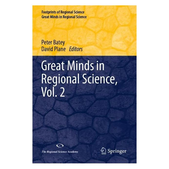 Springer Great Minds in Regional Science, Vol. 2 (Englisch, Softcover, David Plane, Peter Batey) (56995342)