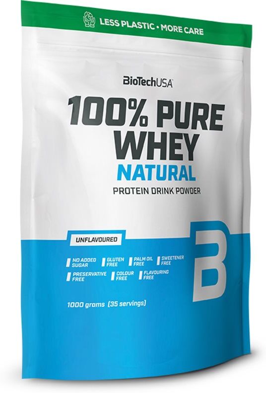 BioTechUSA 100% Pure Whey protéine de lactosérum saveur Natural 900 g