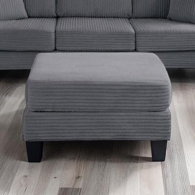Esofastore Contemporary Dark Gray Finish Cup Holder Side Pocket Sofa Set
