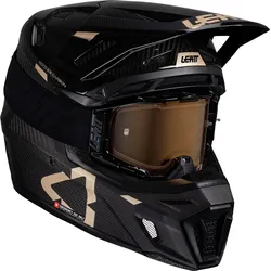 Leatt 9.5 Carbon Bronze 2025 Motocross Helm mit Brille
