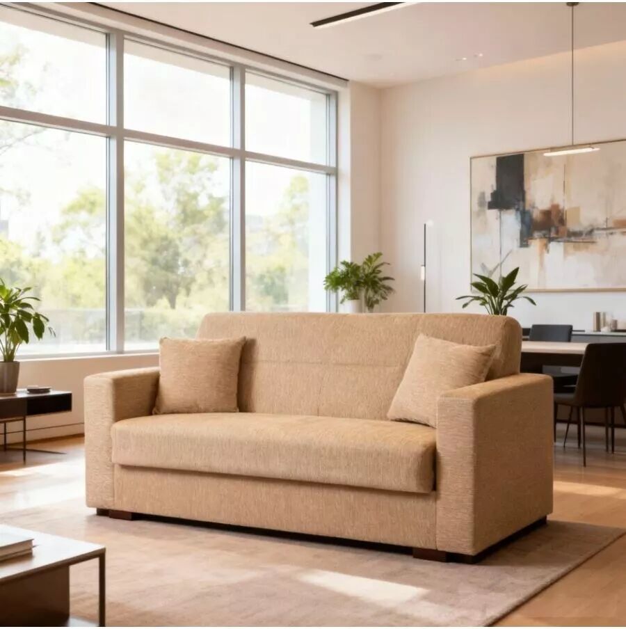 BellaHome DIVANO LETTO 2P NORA BEIGE