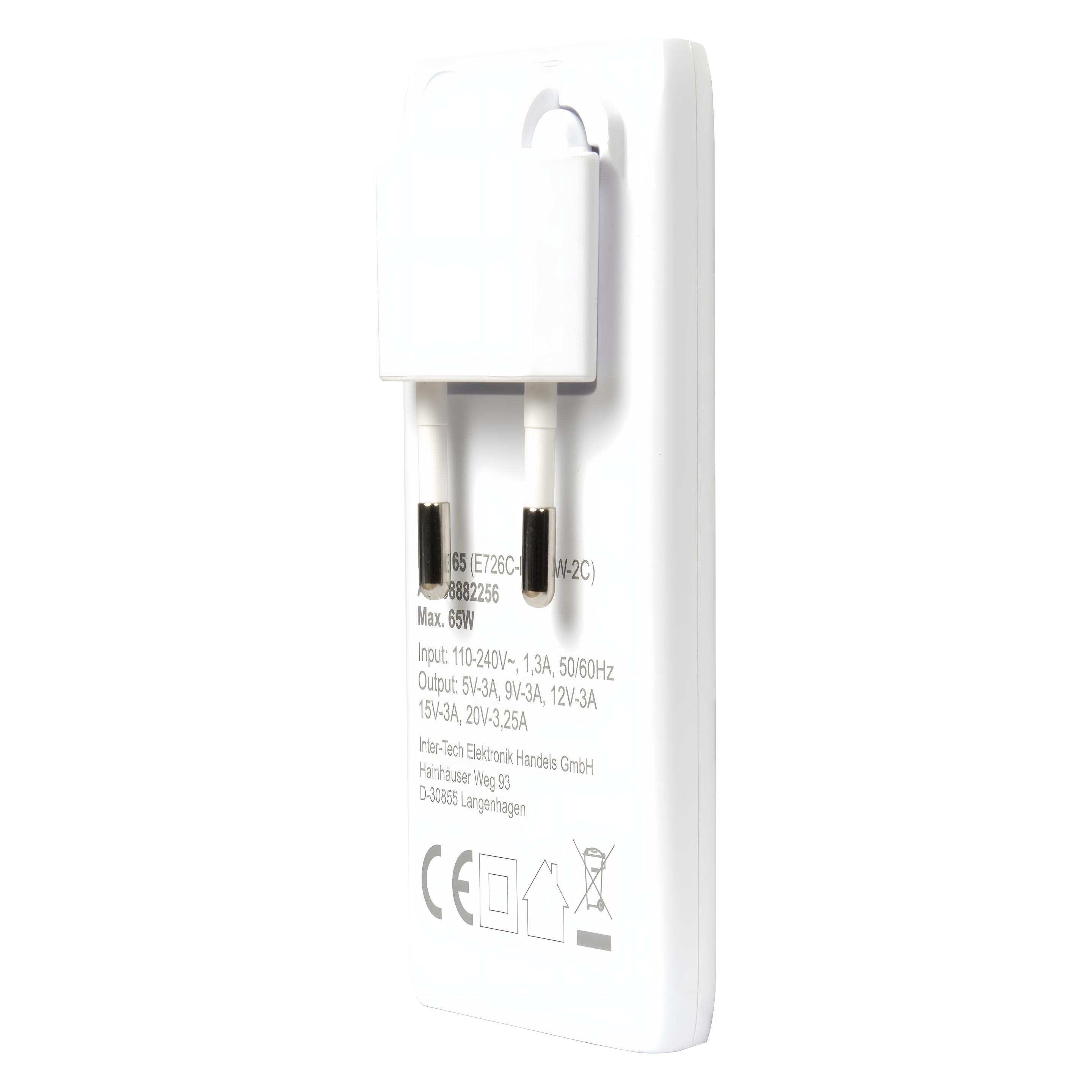 Intertech Inter-Tech PSU PD-2036, USB C Charger, PD 36W (88882256) (36 W, 2 Ports) (88882256)