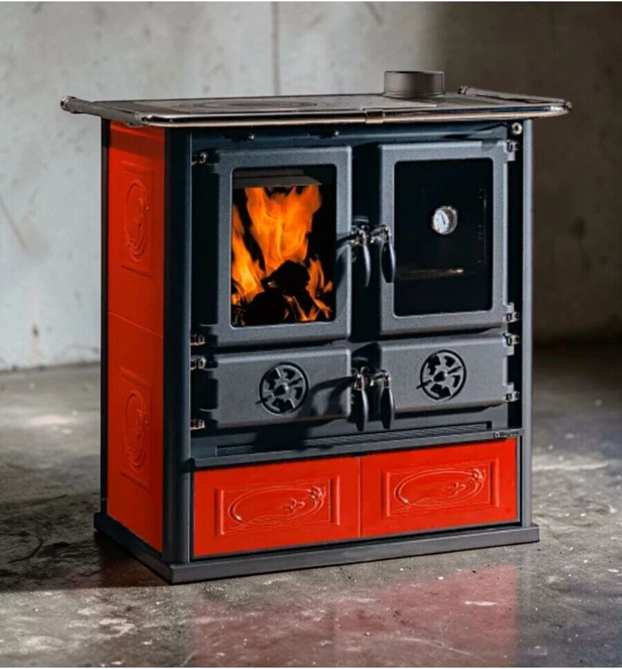 La Nordica Extraflame CUCINA A LEGNA ROSETTA LIBERTY BORDEAUX 7,9KW