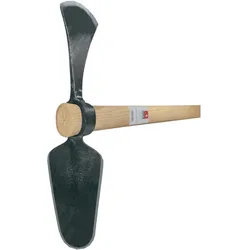 Idealspaten, Gartenhandwerkzeug, Wiedehopfhacke mit Ovalblatt geschmiedet ovales Auge Eschenstiel 105 cm