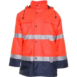 Warnschutz Winter-Parka 2in1 "KONTRAST" - L - orange/marine