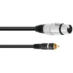 OMNITRONIC Adapterkabel Cinch/XLR(F) 2m sw