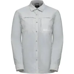 JACK WOLFSKIN Damen Bluse BARRIER L/S SHIRT W, Größe L in Silber Silber