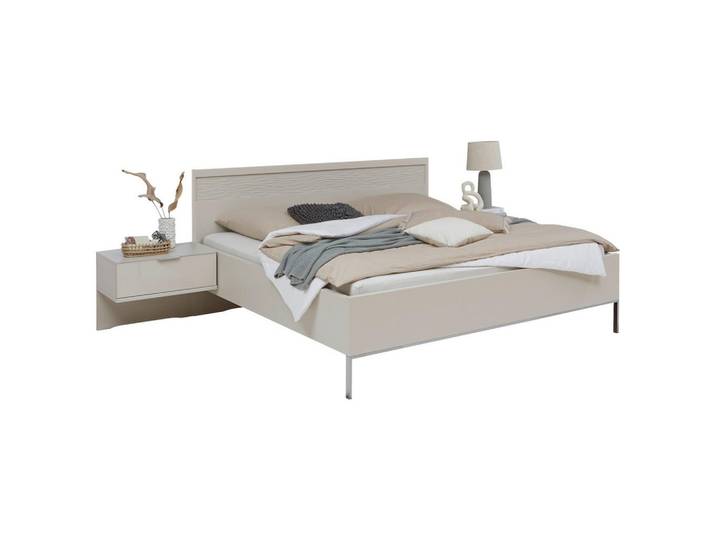 Dieter Knoll Bettanlage, Champagner, Glas, Holzwerkstoff, 180x200 cm, Schlafzimmer, Bett, Bettanlagen