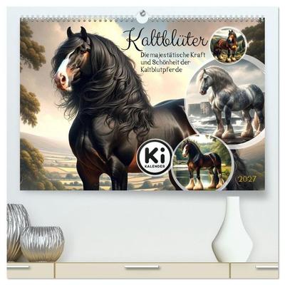 Kaltblüter - Die majestätische Kraft und Schönheit der Kaltblutpferde (hochwertiger Premium Wandkalender 2027 DIN A2 quer), Kunstdruck in Hochglanz