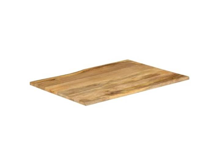 HGPOTUY Tischplatte mit Baumkante 90x80x2,5 cm Massivholz Mango Ersatztischplatte,Möbelplatte,Hartholz,Naturkante,rustikal,Unikat,feuchtes Tuch